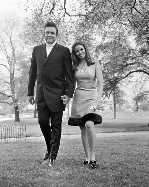 Newlyweds Johnny Cash and June Carter in London, Friday 3rd May 1968