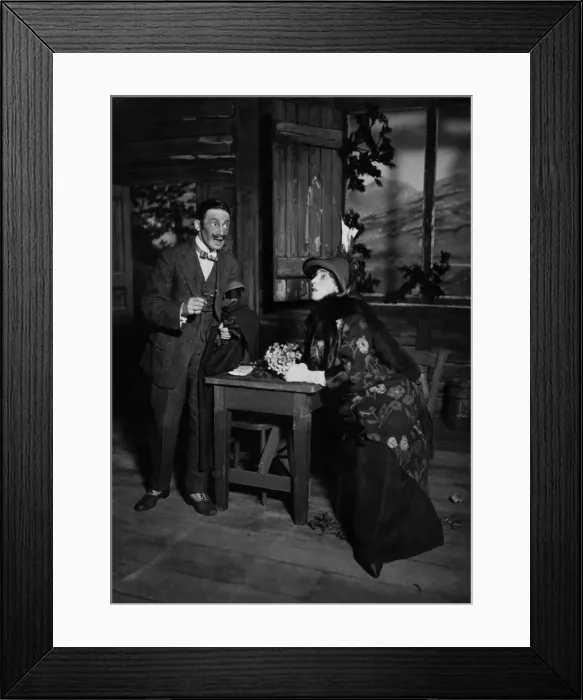 Framed Print : A scene from the play The Chalk Line'at the Queens theatre March 2nd