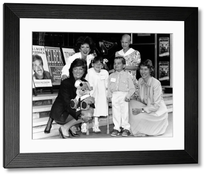 Framed Print : Cilla Black with sick children Framed Print : Cilla Black with sick children