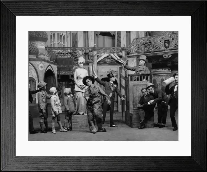 Framed Print : Cowboys on stage in a scene from the Gaming Show April 1914 P000317 Framed Print : Cowboys on stage in a scene from the Gaming Show April 1914 P000317