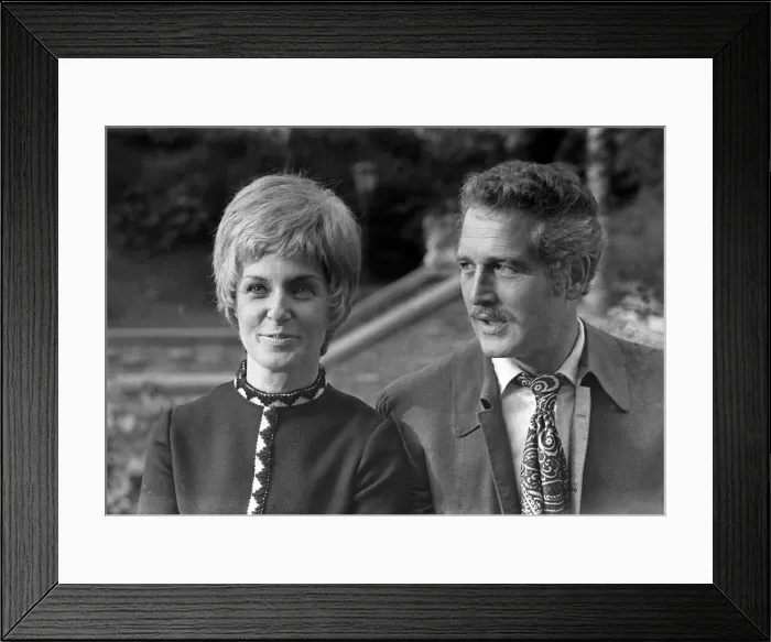 Framed Print : Joanne Woodward and Husband Paul Newman October 1969 At a press conference in Framed Print : Joanne Woodward and Husband Paul Newman October 1969 At a press conference in