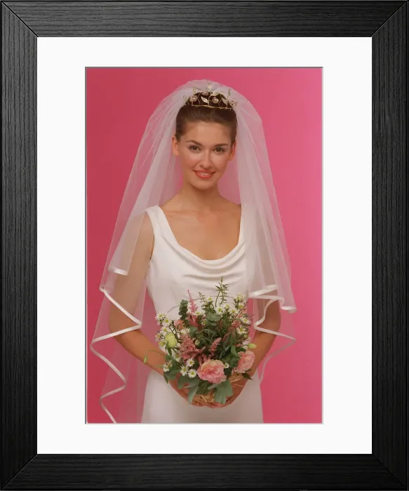 Framed Print : Brides Wedding Make Up Feature July 1999 Model wearing Wedding Dress Framed Print : Brides Wedding Make Up Feature July 1999 Model wearing Wedding Dress