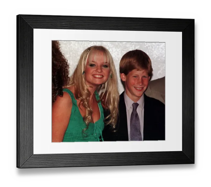 Framed Print : Prince Harry with Spice girl Baby Spice November 1997 during their visit to South Africa Framed Print : Prince Harry with Spice girl Baby Spice November 1997 during their visit to South Africa