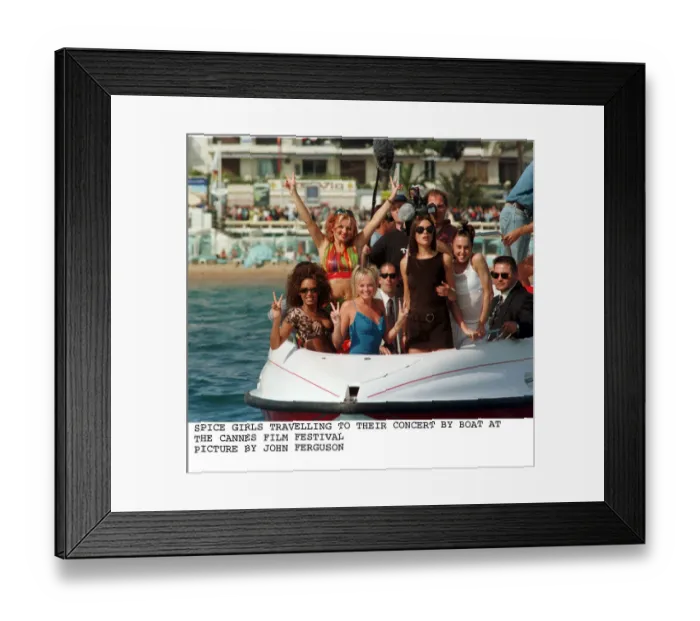 Framed Print : Spice Girls pop group at Cannes Film Festival May 1997 Framed Print : Spice Girls pop group at Cannes Film Festival May 1997
