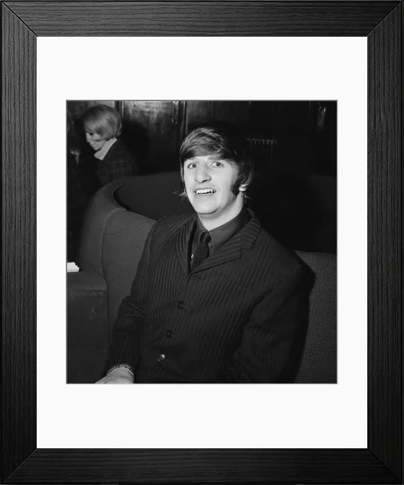 Framed Print : Ringo Starr at a press conference at the Gaumont State Cinema, Kilburn, London