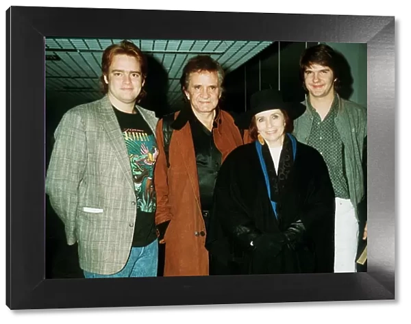 Johnny Cash wife wife June Carter and son John 1991 also with Roy Orbisons son
