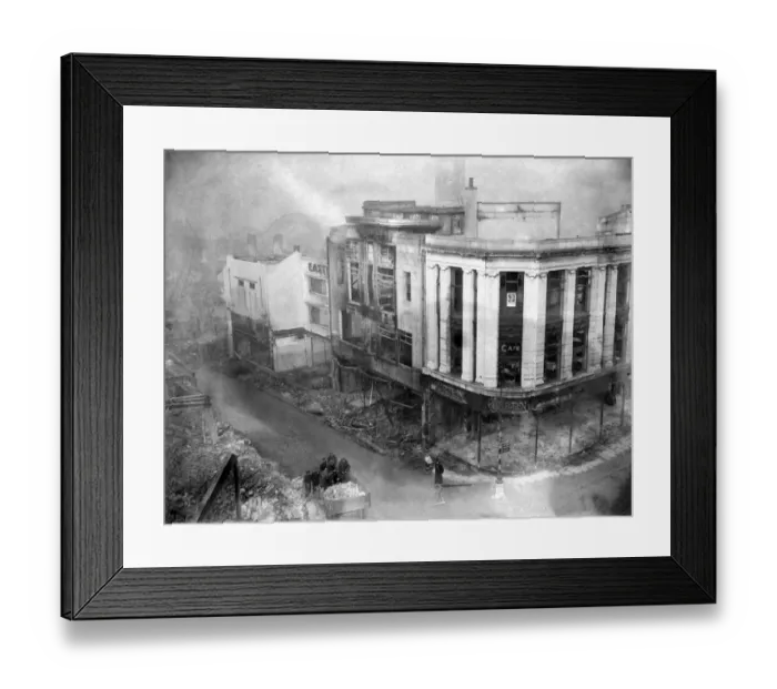 Framed Print : Smithford Street, Coventry, after the devastation of the blitz on 14th November 1940 Framed Print : Smithford Street, Coventry, after the devastation of the blitz on 14th November 1940