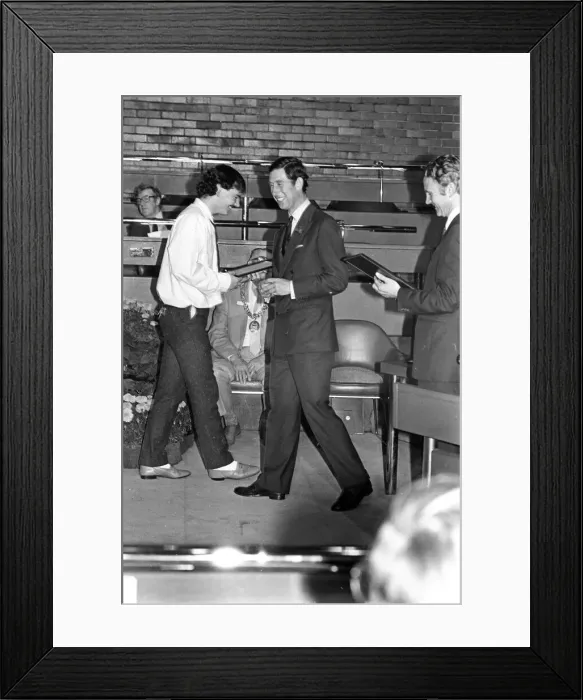 Framed Print : Prince Charles, The Prince of Wales during his visit to the North East 30 September 1986