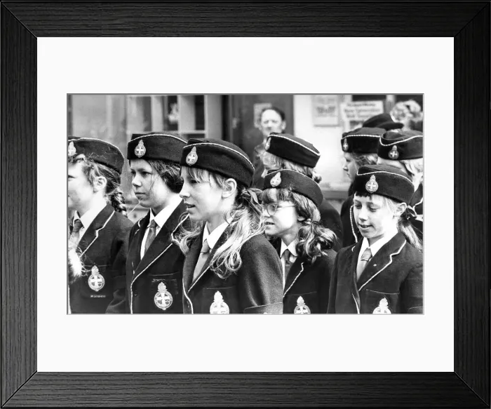 Framed Print : Handing over of new Colours to the Northumberland and Durham Division of the Girls