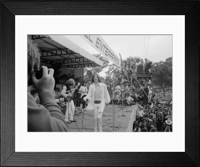 Framed Print : The Rolling Stones on stage at their free concert in London Framed Print : The Rolling Stones on stage at their free concert in London