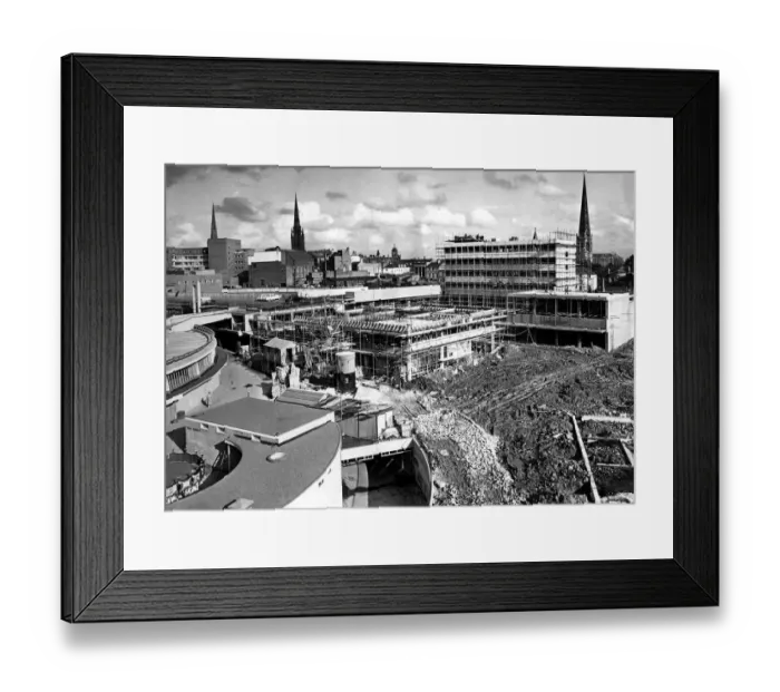 Framed Print : The continuing redevelopment of Coventrys city centre