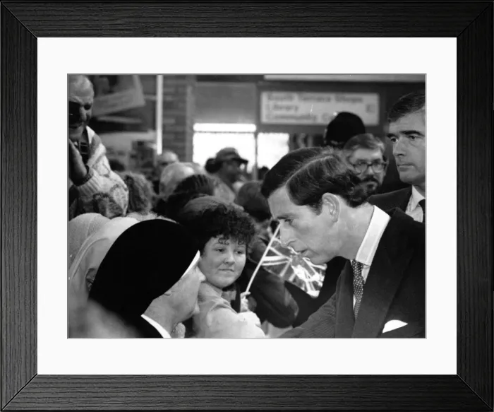 Framed Print : Prince Charles, The Prince of Wales during his visit to the North East 1 December 1989 Framed Print : Prince Charles, The Prince of Wales during his visit to the North East 1 December 1989