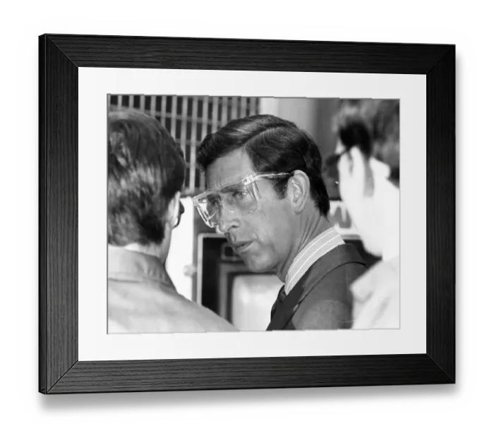 Framed Print : Prince Charles, The Prince of Wales during his visit to the North East 16 July 1987 - Framed Print : Prince Charles, The Prince of Wales during his visit to the North East 16 July 1987 -