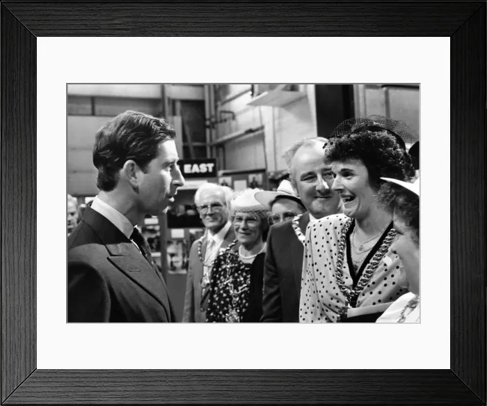 Framed Print : Prince Charles, The Prince of Wales during his visit to the North East 7 July 1988 -