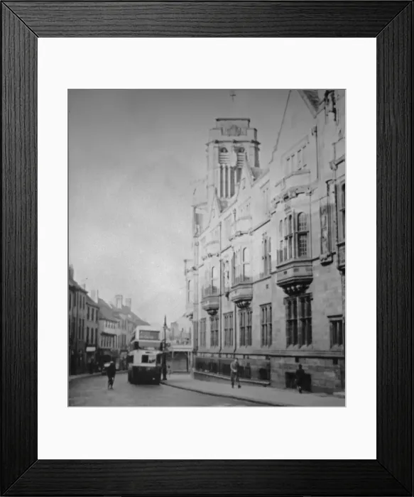 Framed Print : Coventry Council House, with Coventrys first double-decker bus pictured outside Framed Print : Coventry Council House, with Coventrys first double-decker bus pictured outside