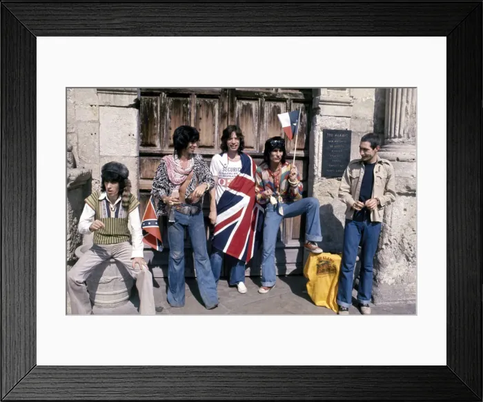 Framed Print : On Wednesday 4 June 1975 The Rolling Stones did a photo shoot at the Alamo, San Antonio Framed Print : On Wednesday 4 June 1975 The Rolling Stones did a photo shoot at the Alamo, San Antonio