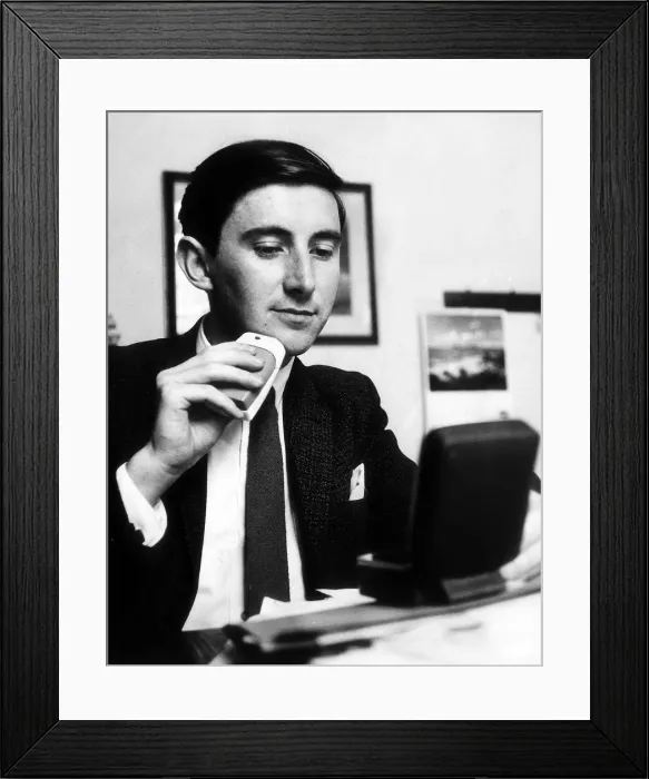Framed Print : Liberal MP David Steel having a shave after leaving The House Of Commons