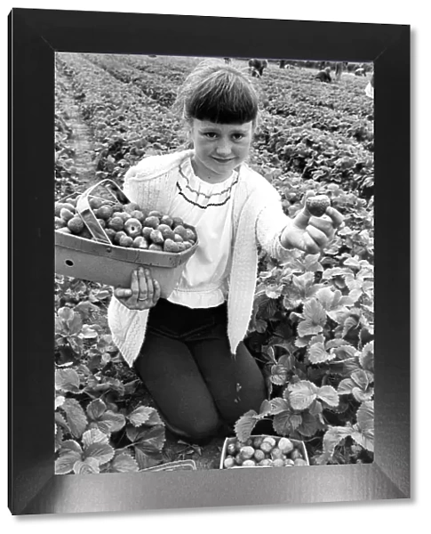 Susan Harper, aged nine, from Durham proudly displays the fruits of her labours