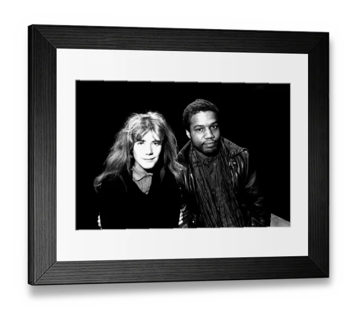 Framed Print : Imogen Stubbs with Hugh Quarshie, when they were at the Peoples Theatre