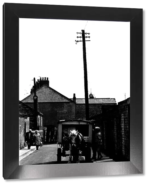 General views of the Northumberland village of Cambois. A backstreet trotter