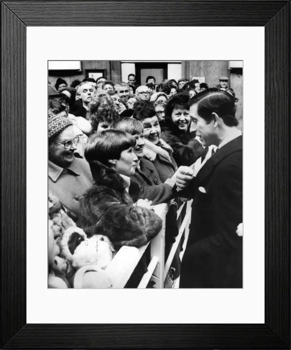 Framed Print : Prince Charles, The Prince of Wales during his visit to the North East 7 December 1983 Framed Print : Prince Charles, The Prince of Wales during his visit to the North East 7 December 1983
