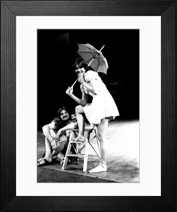 Framed Print : Actrress Sally Geeson at the Sunderland Empire where she was starring in the play