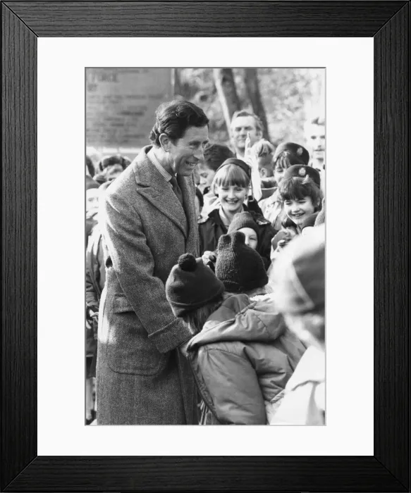 Framed Print : Prince Charles, The Prince of Wales during his visit to the North East 19 February 1988