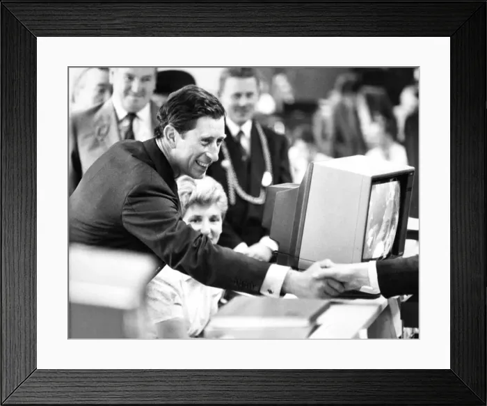 Framed Print : Prince Charles, The Prince of Wales during his visit to the North East 7 July 1988 -