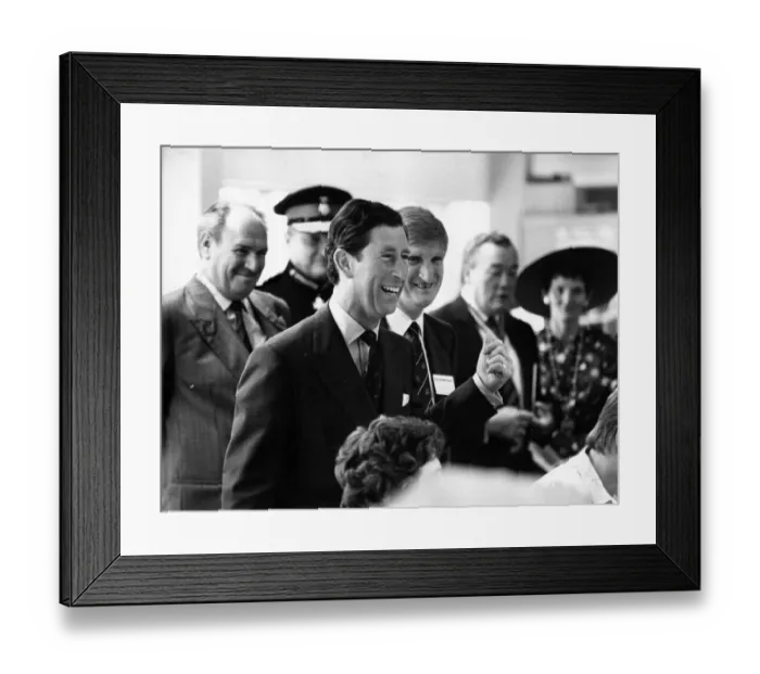 Framed Print : Prince Charles, The Prince of Wales during his visit to the North East 7 July 1988 - Framed Print : Prince Charles, The Prince of Wales during his visit to the North East 7 July 1988 -