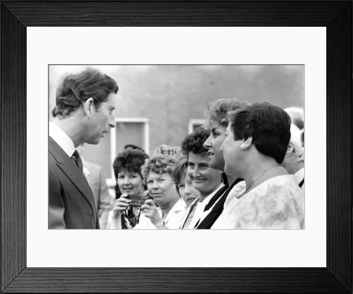 Framed Print : Prince Charles, The Prince of Wales during his visit to the North East 16 July 1987 - Framed Print : Prince Charles, The Prince of Wales during his visit to the North East 16 July 1987 -