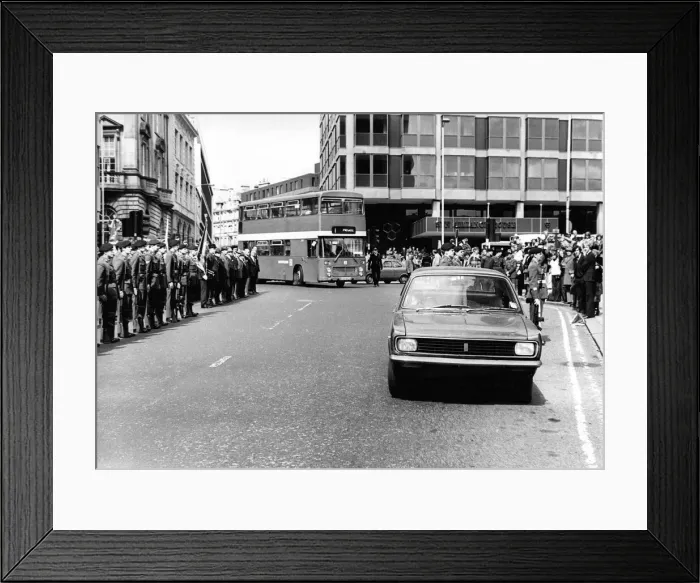Framed Print : The St Georges Day parade, in which the soldiers of the 6th Battalion Royal Framed Print : The St Georges Day parade, in which the soldiers of the 6th Battalion Royal