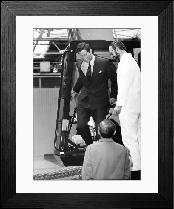 Framed Print : Prince Charles, The Prince of Wales during his visit to the North East 16 July 1987 -