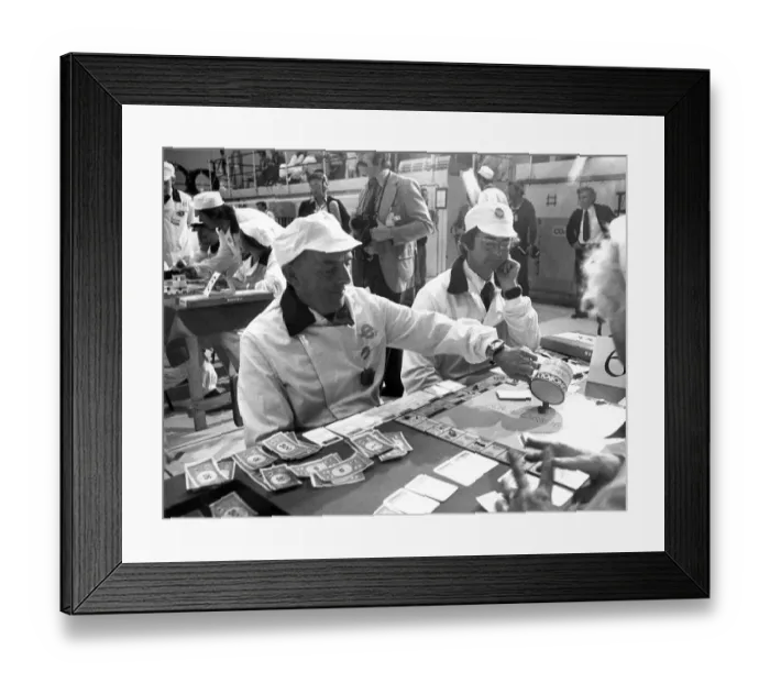 Framed Print : Monopoly championships held at the nuclear power station at Oldbury near Bristol in Framed Print : Monopoly championships held at the nuclear power station at Oldbury near Bristol in