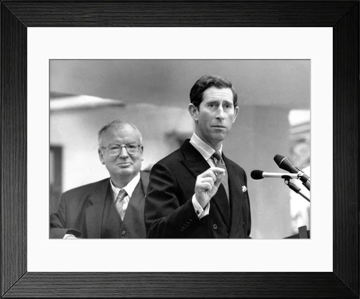 Framed Print : Prince Charles, The Prince of Wales during his visit to the North East 1 December 1989