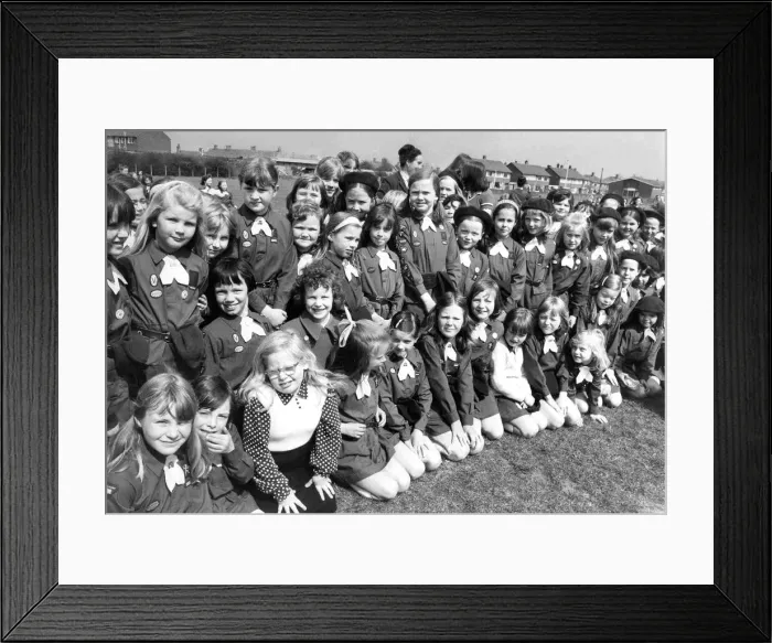 Framed Print : A large Brownie pack enjoying a day out in May 1974