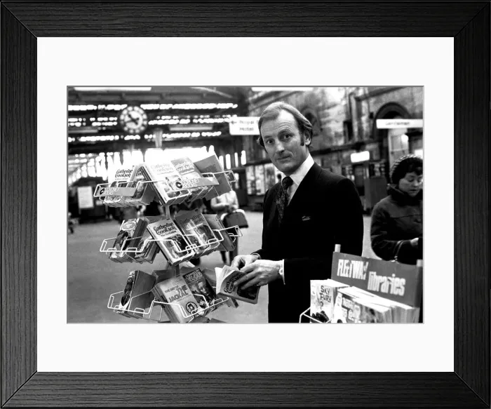 Framed Print : Gerald Harper, star of the TV series Hadleigh, was on Tyneside in November, 1977