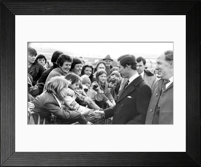 Framed Print : Prince Charles, The Prince of Wales during his visit to the North East 3 December 1982 Framed Print : Prince Charles, The Prince of Wales during his visit to the North East 3 December 1982