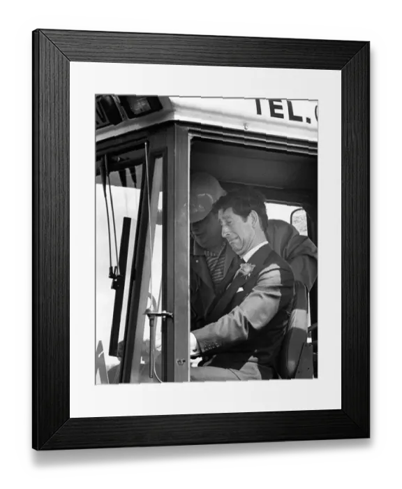 Framed Print : Prince Charles, The Prince of Wales during his visit to the North East 7 July 1988 -