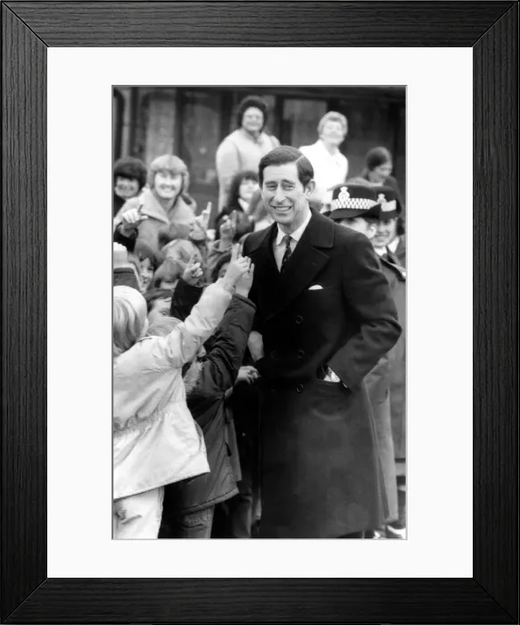Framed Print : Prince Charles, The Prince of Wales during his visit to the North East 7 December 1983 Framed Print : Prince Charles, The Prince of Wales during his visit to the North East 7 December 1983