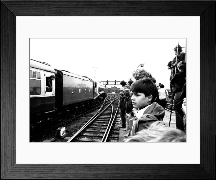 Framed Print : One of Britains fastest steam locomotives the Sir Nigel Gresley stops Framed Print : One of Britains fastest steam locomotives the Sir Nigel Gresley stops