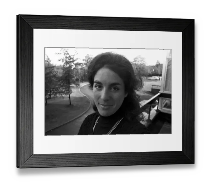 Framed Print : Eleanor Bron relaxes before appearing at the City Hall with John Amis