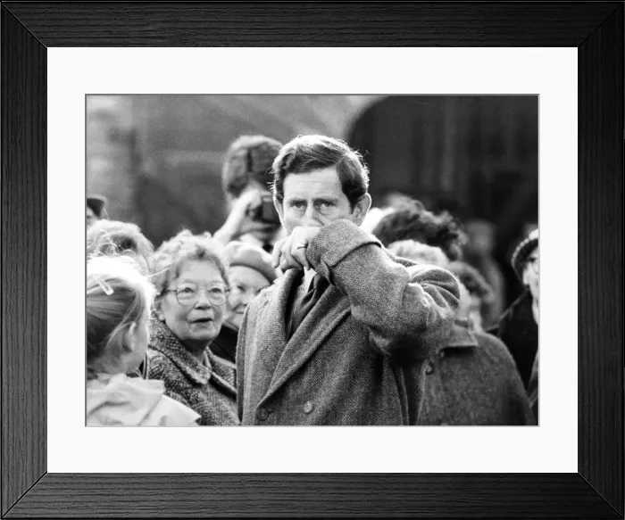 Framed Print : Prince Charles, The Prince of Wales during his visit to the North East 19 February 1988