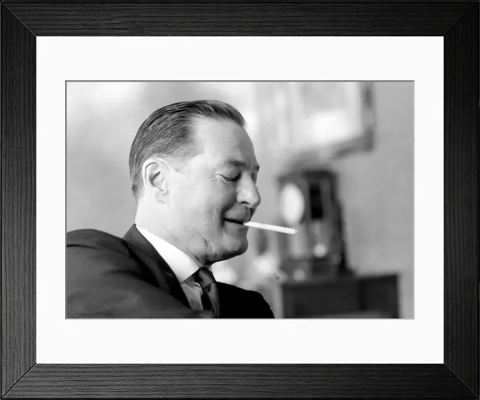 Framed Print : Sir Terence Rattigan, May 1964, Screen Writer. Pictured at home at his London Eaton
