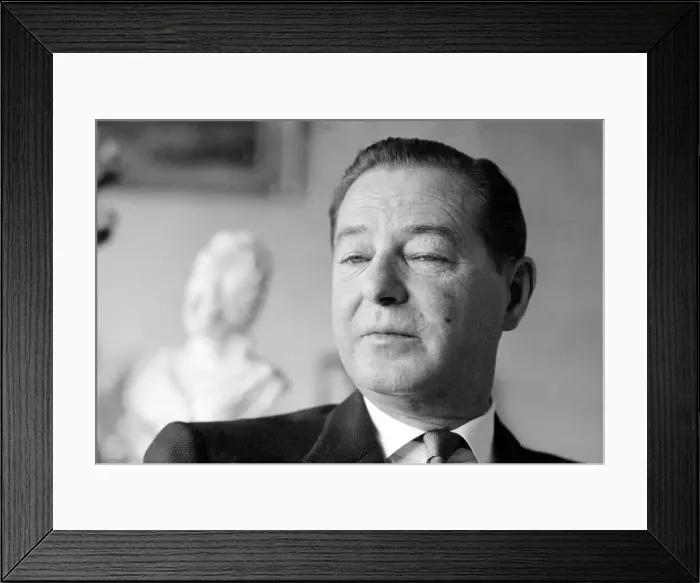 Framed Print : Sir Terence Rattigan, May 1964, Screen Writer. Pictured at home at his London Eaton
