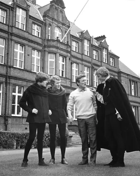 British actor and singer Gary Miller with his three children Jonty (left)