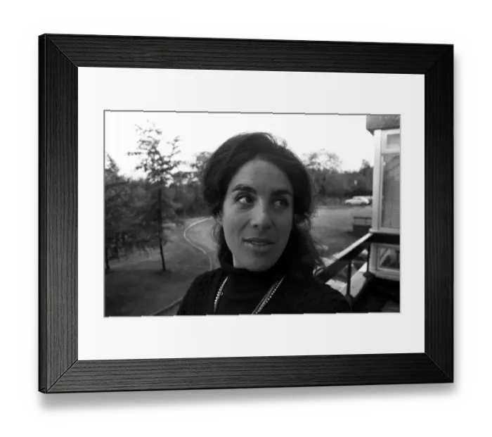 Framed Print : Eleanor Bron relaxes before appearing at the City Hall with John Amis