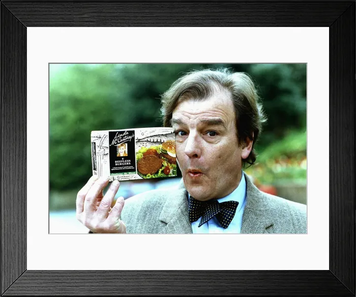 Framed Print : Keith Floyd Television Chef with Frozen food packet May 1991 Local Caption