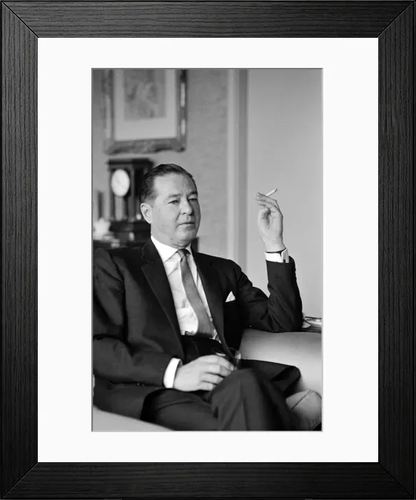 Framed Print : Sir Terence Rattigan, May 1964, Screen Writer. Pictured at home at his London Eaton Framed Print : Sir Terence Rattigan, May 1964, Screen Writer. Pictured at home at his London Eaton