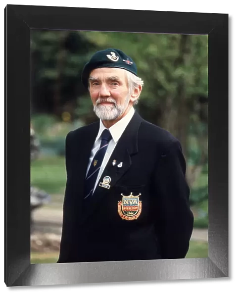 David Hutchins wearing his Normandy Veterans Association blazer