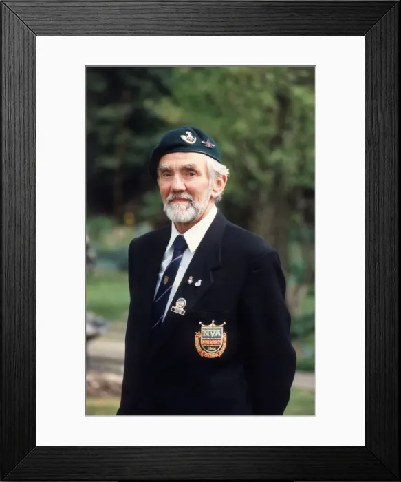 Framed Print : David Hutchins wearing his Normandy Veterans Association blazer Framed Print : David Hutchins wearing his Normandy Veterans Association blazer